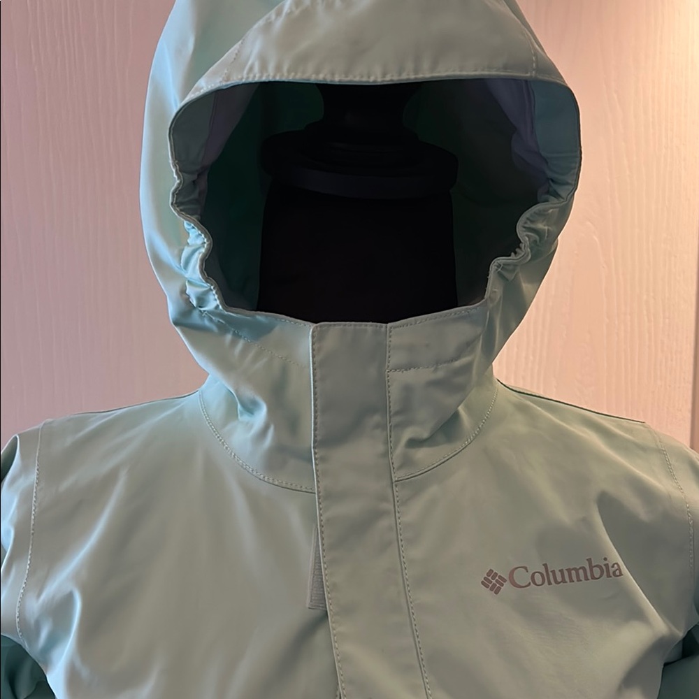 Girls Columbia Mint Green Hooded Jacket